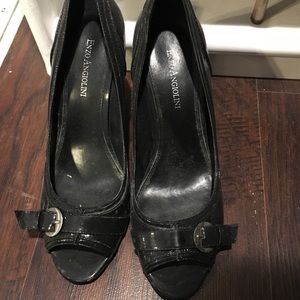 Enzo open toe stilettos